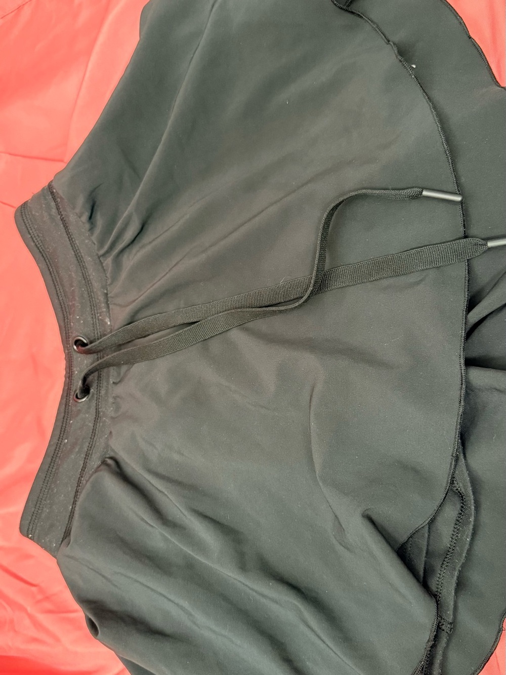 Black Drawstring Athletic Shorts